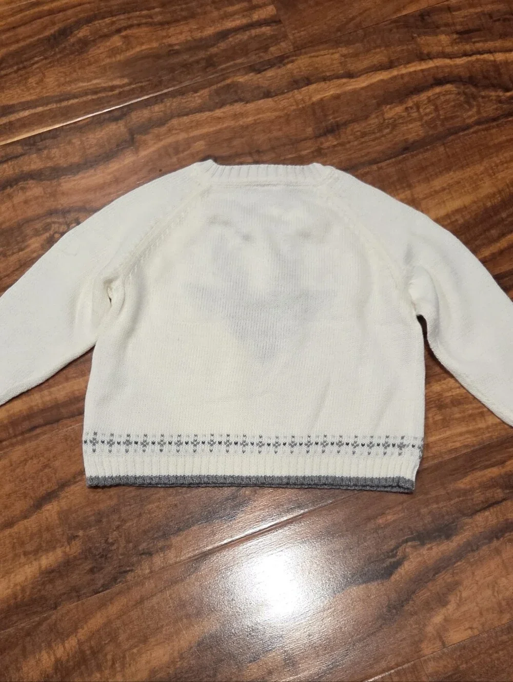 Janie and Jack NWT 6-12 months ivory/gray fair isle reindeer sweater & pants set